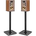 YOMT Universal Speaker Stands Pair for Surround Sound, 28 Inch Floor Speaker Stands with Cable Management Holds 22lbs Bookshelf Speaker Satellite Speaker, 1 Pair