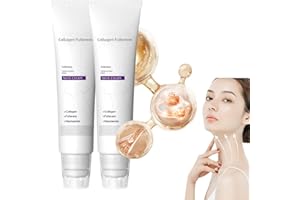 Magic Collagen Fullerene Neck Cream - Neck Skincare With Collagen Peptides with Five Rollers, Firming Skin, All Around Massag