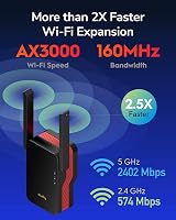 Cudy AX3000 WiFi 6 Extender Repeater Dual Band 3000 SqFt 70 Devices MU-MIMO view 2