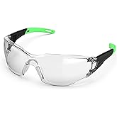 Bantida Safety Glasses, Adjustable Anti-Fog Eye Protection For Men Women | HD PC Lens UV400,Lightweight Adjustable Temple,Rubber Nose Pads,ANSI Z87.1 Safety Goggles