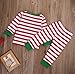Baby Boys Girls Reindeer Christmas Outfits Toddler Pajamas Clothes (1Years, Striped)