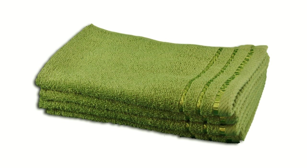 Gözze - Set of 4 Guest Towels, Berlin, 100% Cotton, 30 x 50 cm - Lime
