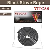 Vitcas 6mm 2m Black Stove Fire Rope Gasket Sealing Jointing view 2