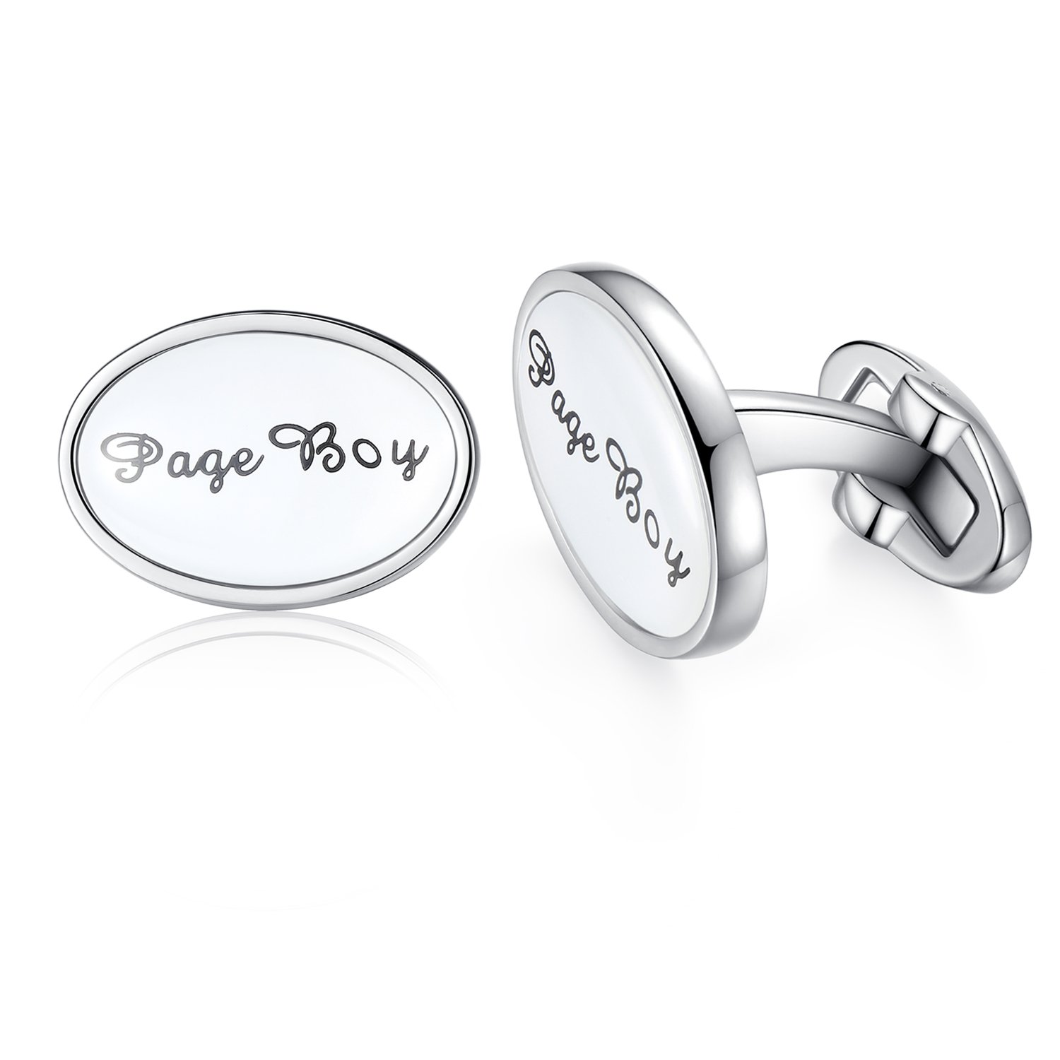 HONEY BEAR Oval Wedding Cufflinks for Mens Marriage Gift