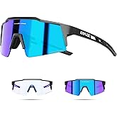 KAPVOE Photochromic Cycling Glasses Men Women Clear Transition Mountain Bike Sunglasses Sports Baseball Running - K9023