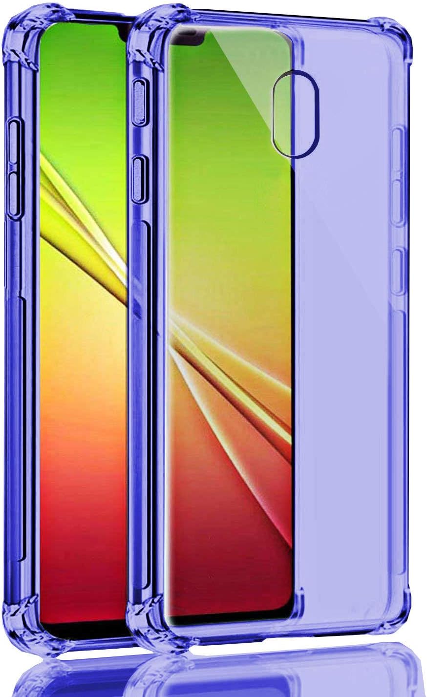 Galaxy J7 2018/J7 Refine/J7 V 2nd Gen/J7 Aero/J7 Aura/J7 Top/J7 Star Case, SKTGSLAMY Soft TPU Case Crystal Transparent Slim Anti Slip Case Back Protector Case Cover for J7 2018 (Purple)