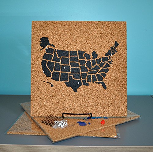 Push Pin Cork Travel Map of the United States / Wanderlust Travel Gift / USA Bulletin Board / US Corkboard - Thumbnail 6
