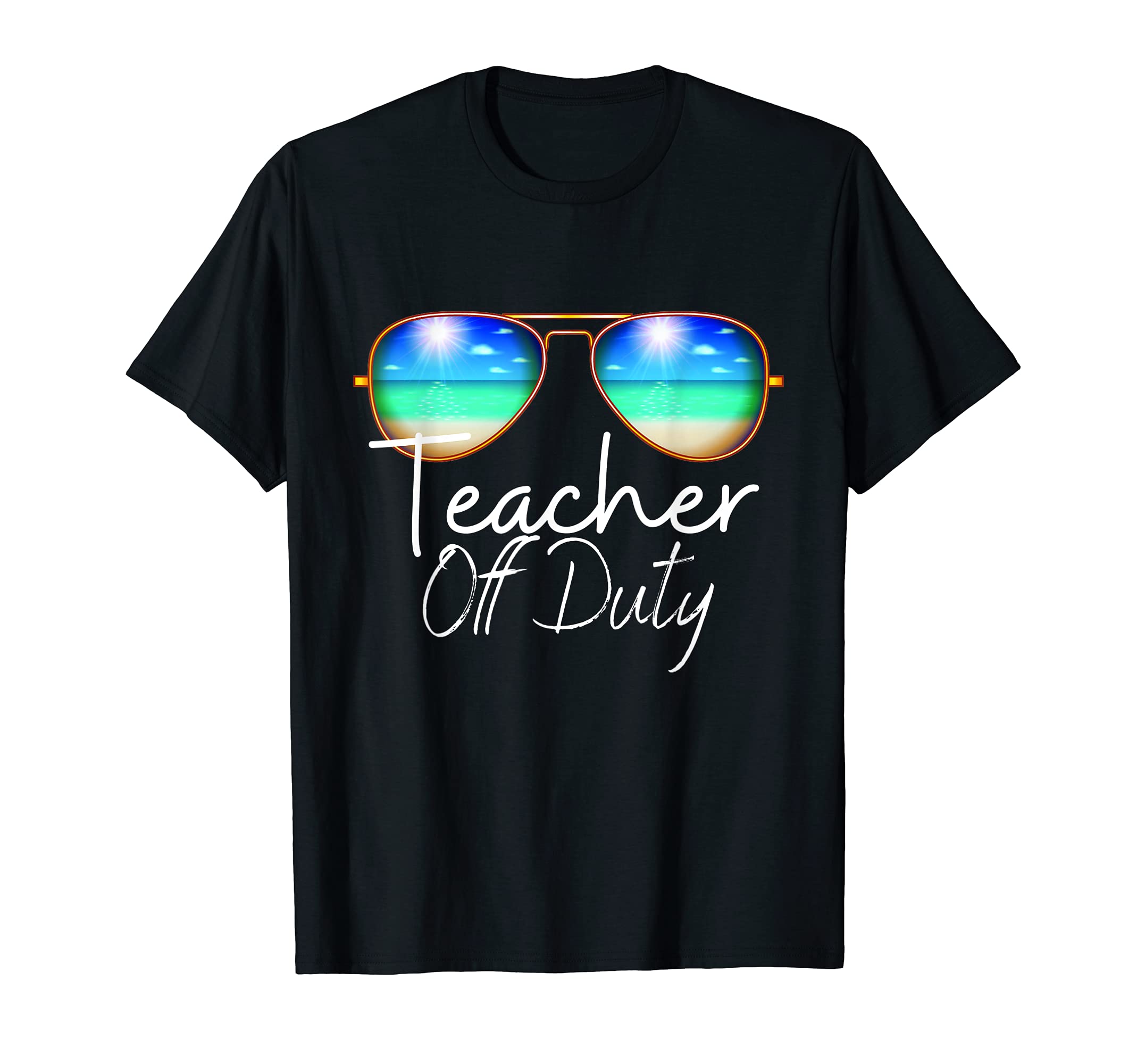 Teacher Off Duty Last Day Of School Teacher Summer Beach T-Shirt