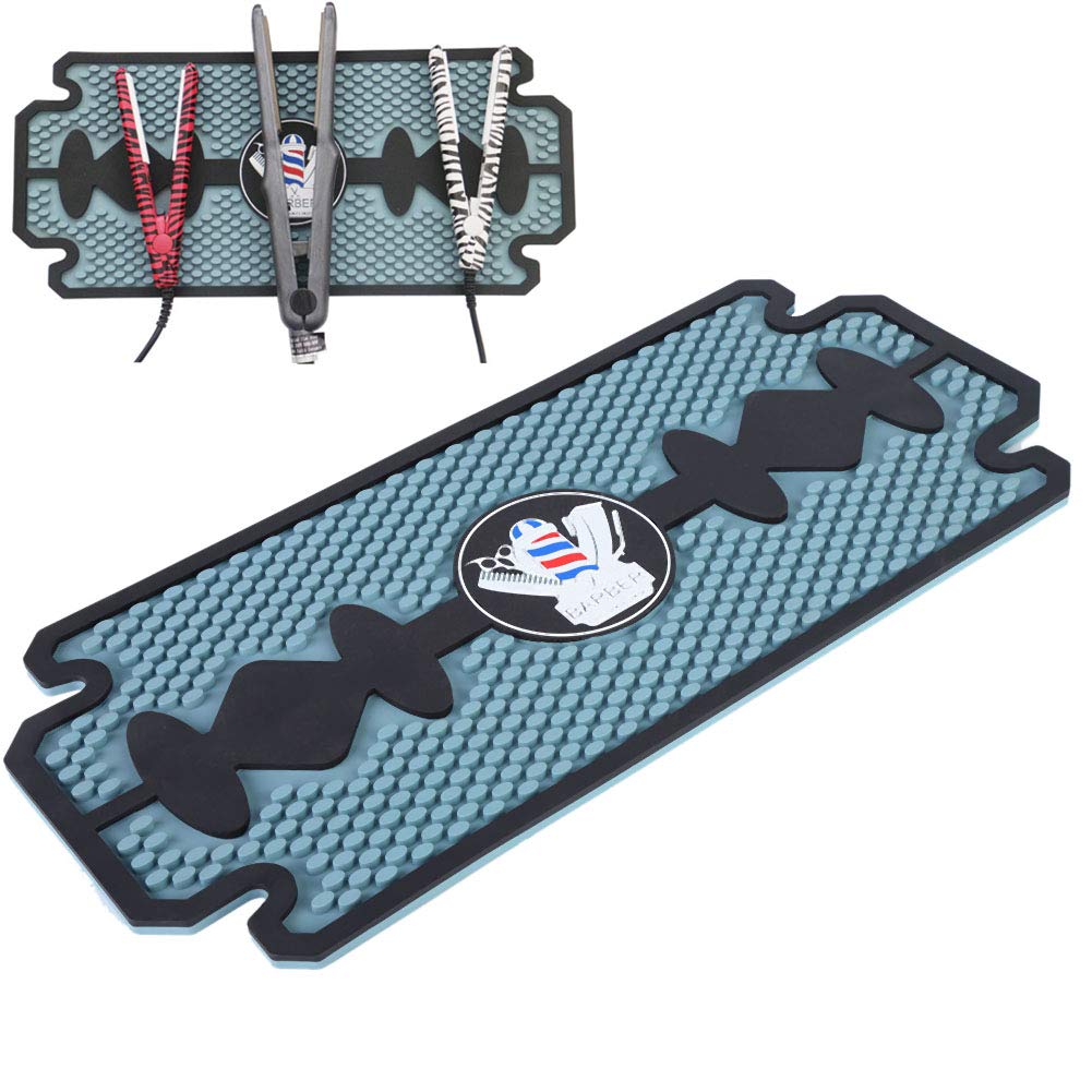 Heat-Resistant Styling Station Mat, Silicone Anti Slip Protection Pad Hairdresser Tools Cushion for Hair Straightener Curling Iron Tools Hair Care Hot Styling Tool Barber Shop Use(1#)