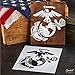 Large U.S Marine Corps Stencil for Painting on Wood, Fabric, Walls, Airbrush + More | Reusable 12 x 14 inch Mylar Template (USMC Military Logo)