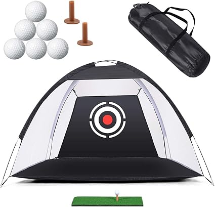 Golf Practice Net Golf Hitting Nets Golf Training Net With Target Bundles For Backyard Swing Hitting Chipping With Grass Mat Golf Tees 6pcs Golf Balls And Carry Case Indoor Outdoor Sports 6 5x4 6x3 3ft Golf Practice Net Golf Hitting Nets Golf Training Net With Target Bundles For Backyard Swing Hitting Chipping With Grass Mat Golf Tees 6pcs Golf Balls And Carry Case Indoor Outdoor Sports 6 5x4 6x3 3ft