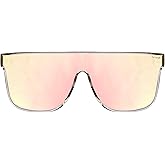 NYS Collection Polarized Sunglasses - Flat-Top Single-Lens, 100% UV Protection, Lightweight for Men & Women