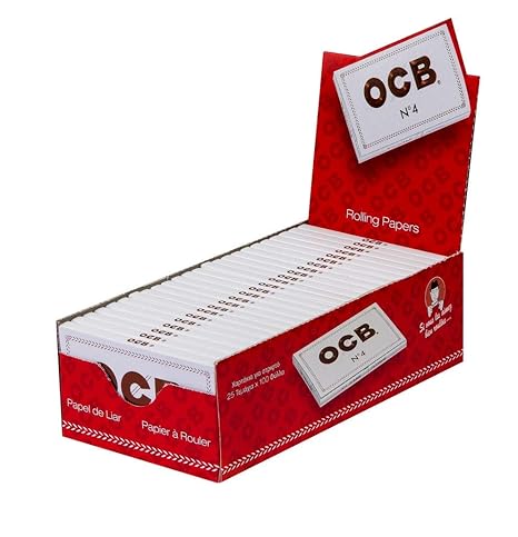 OCB 15432 Kurz N°4, 25 Heftchen à 100 Blättchen, Weiß (36 x 69 mm)