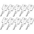 6693241 Ignition Key,10 Pack D250 Bobcat Keys Heavy Equipment Key Fits Bobcat Skid Steer Genie Loader