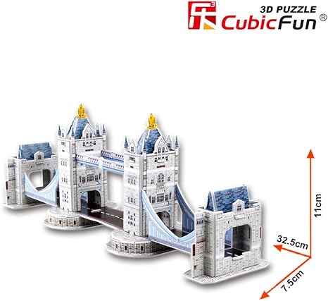 Frank 3D Puzzle Small Cubic Fun Tower Bridge, Multi Color