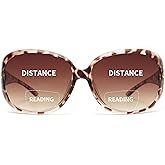JM Classic Bifocal Reading Sunglasses for Women Vintage Reader Glasses Outdoor UV Protection Tortoise +2.5