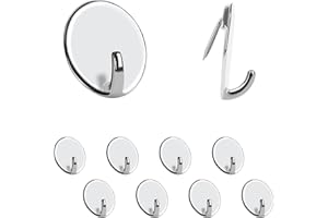 GICARE Cubicle Hooks, Cubicle Accessories Hooks for Fabric Wall,10 Pack Cubicle Clips Cubicle Coat Hook Cubicle Picture Hangers for Office Home Kitchen, File Pockets, Hats, Purses, Bags Silver