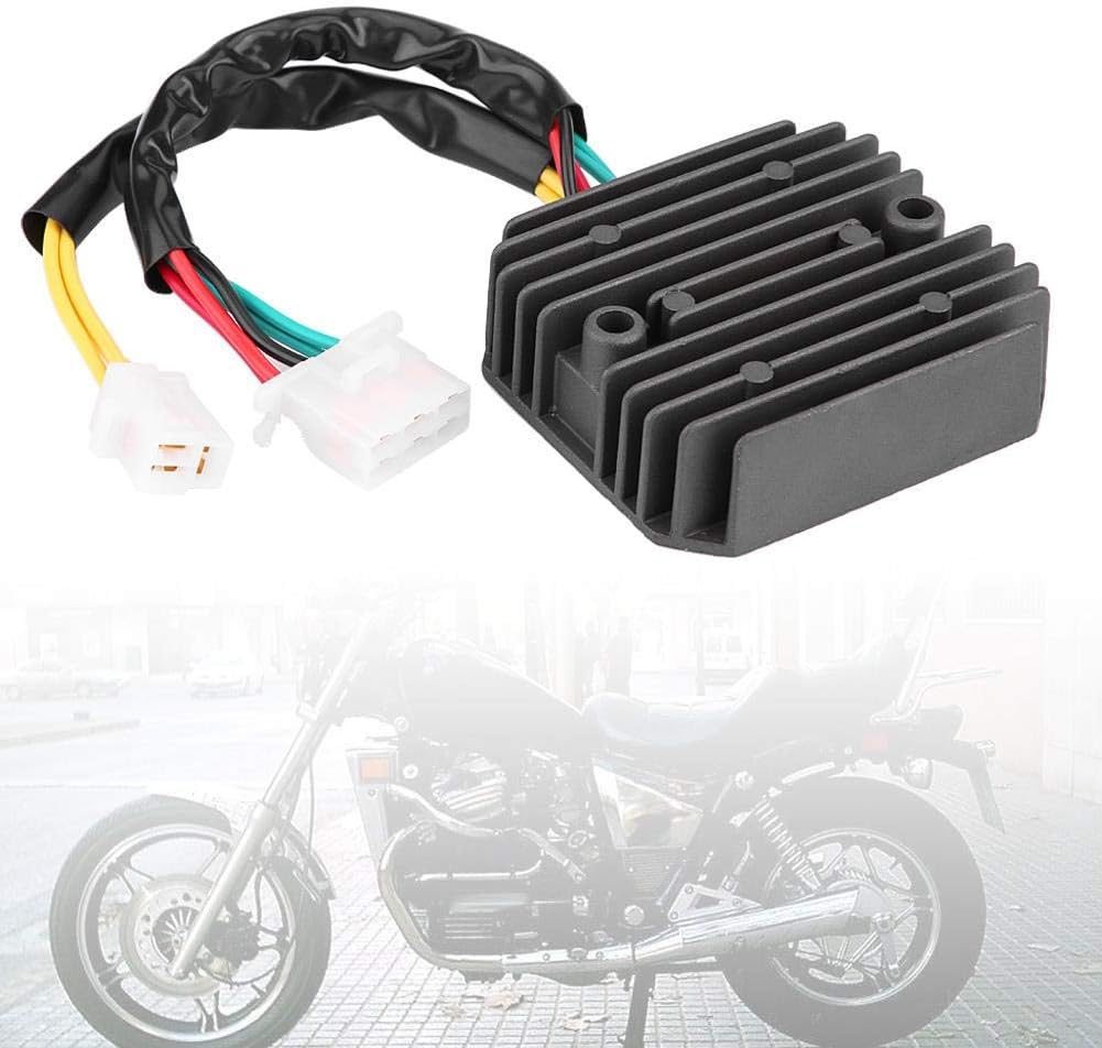KIMISS Voltage Rectifier Voltage Regulator Rectifier Motorcycle Connector Aluminum Alloy Motorcycle Voltage Stabilizer for VF750C MAGNA VF700C VF700 VT800C GL500