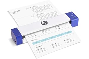 HP PS150 Portable Document Scanner | Compact, Portable, Wireless Digital Scanner with Duplex Mode for Home & Office | Rechargeable, USB & Wi-Fi Direct, Compatible with Mac & Windows PC and Laptop