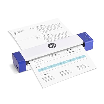 HP PS150 Portable Document Scanner | Compact, Portable, Wireless Digital Scanner with Duplex Mode for Home & Office | Rechargeable, USB & Wi-Fi Direct, Compatible with Mac & Windows PC and Laptop