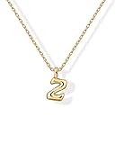 PAVOI 14K Yellow Gold Plated Bubble Initial Letter