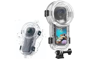 X5 Invisible Dive Case, 60M/196FT Underwater Waterproof Diving Housing Cover Protective Shell for Insta 360 X5 Housings with 