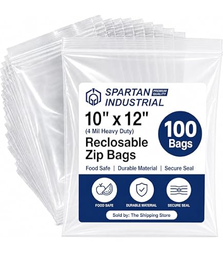 Amazon.com: Spartan Industrial - 12” X 12” (100 Count) 2 Mil Clear