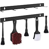 MOLIGOU 2 Pcs Detailing Brush Hanger, Wall Mount Car Detailing Brush Organizer, Detailing Brush Hanging Rack with 5 Hooks