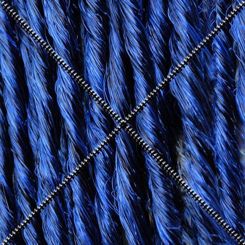 Doctored Locks Premade Synthetic Dreadlocks - Double Ended Hair Extensions - Natural Black/Dark Blue