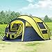 Qisan 4 Person Automatic Camping Tent Outdoor Pop-up Tent Waterproof Quick-Opening Tents Canopy with Carrying Bag Easy to Set up