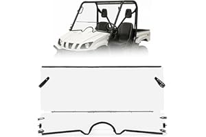 HECASA 1/4 inch Windshield Compatible with 2006-2009 Yamaha Rhino 450, 2004-2007 660,2008-2013 700 Folding Windscreen Clear