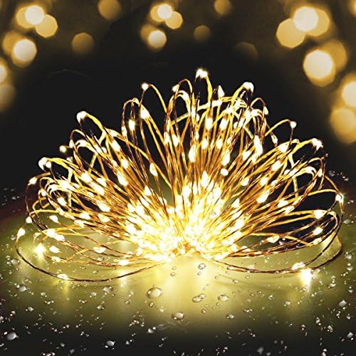 Christmas String Lights Fivanus Holiday Lights with Remote Control 33ft with 100 LEDs Waterproof Decorative Lights for Bedroom, Patio, Garden, Gate, Yard, Parties, Wedding
