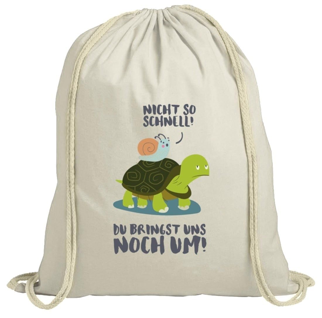 Shirtstreet Turtle Natur Turnbeutel Mit Turbo Schildkrote Motiv