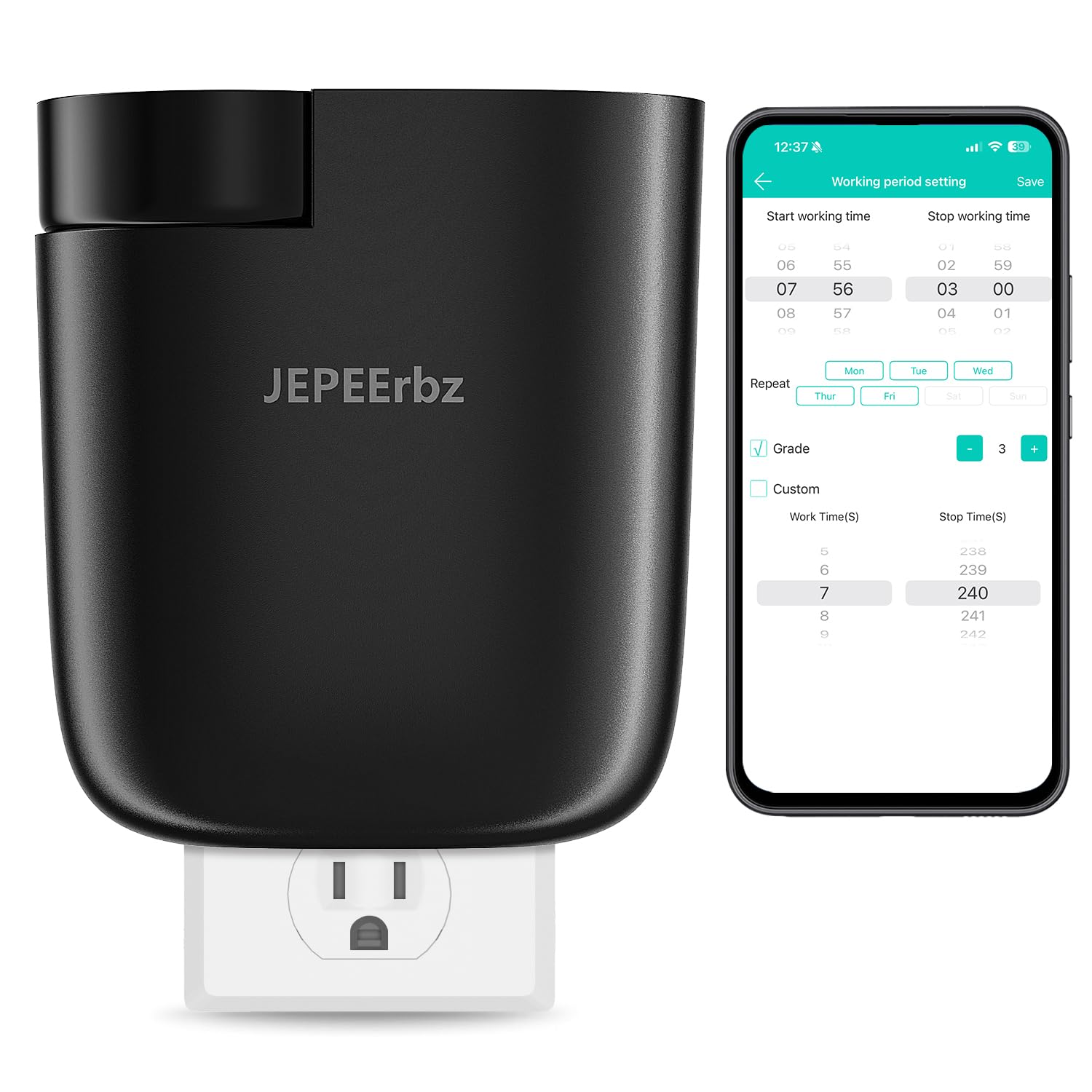 Photo 1 of Waterless Diffuser, Plug in Diffuser for Essential Oils,Waterless Essential Oil Diffuser in Wall, Smart Bluetooth App Control, Up to 500 Sq.ft Coverage, Black