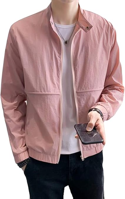 Amazon Aozuoメンズ サマージャケット 夏服 日焼け止め コート ショート丈 アウター カジュアル ウィンドブレーカー Uｖカット シンプル 通気 ブルゾン スタイリッシュ コート ジャケット 通販