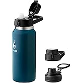 Farsea Insulated Water Bottle, Leak Proof Locking Lid with Soft Silicone Spout, Stainless Steel,Leak Proof, Double Walled Vacuum Insulated, BPA-Free, 24 Hr Cold, Wide Mouth, Sports & Travel Bottle