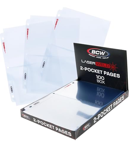 Amazon.com: BCW LaserWeld 3-Pocket Currency Page - 100ct