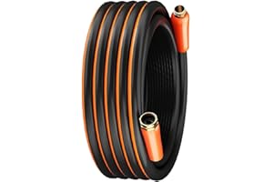 HOOSEEN Heavy Duty Garden Hose 50ft x 5/8",Flexible and Lightweight Water Hose,All-weather,Burst 600 psi,3/4'' Solid Brass Fittings,No Kink Hose for Outdoor, Yard