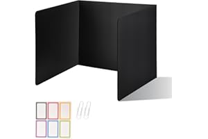 ZYINOZOC 2 Pack Desk Dividers for Students,3-Fold Privacy Screens,Testing Dividers for Classroom Waterproof,Plastic Easy Clea