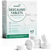 GROWNSY Descaling Tablets for Bottle Sterilizer &amp; Warmer, Limescale Removal | 40 Count, Removes Mineral &amp; Milk Buildup, Eliminates Odors, Safe for Baby Stuff, Maintains Peak Machine Performance
