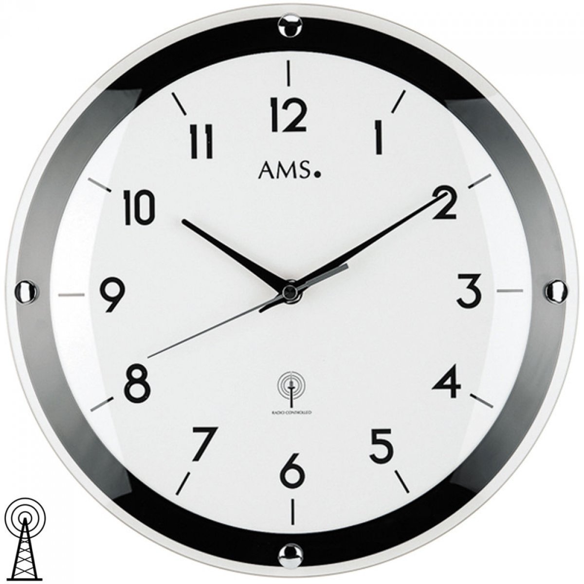 AMS Uhrenfabrik Clock, Silver, 31 x 4 x 233 cm — image 1