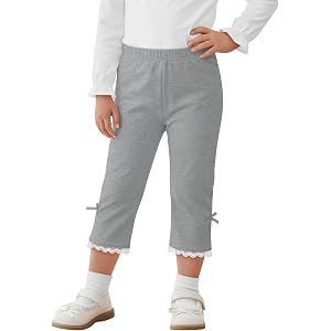 Yooo's Vivi Toddler Girls Capri Leggings | Capri, Leggings, 18M-5T, Baby, Elastic Waist, Stretch, Cropped, Pants, Infant, Cas