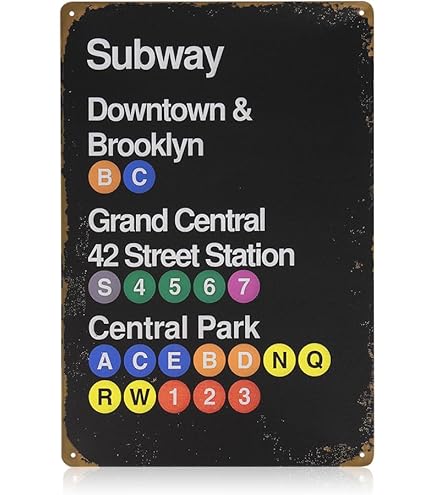 New York City Subway Sign, Subway New York Wall Art, NYC Wall Art