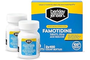 berkley jensen Maximum Strength Famotidine 20 mg - (200 Count), Acid Reducer Tablets, Relieves Meal-Induced Heartburn & Acid Indigestion Symptoms, All-Day Heartburn Prevention & Relief