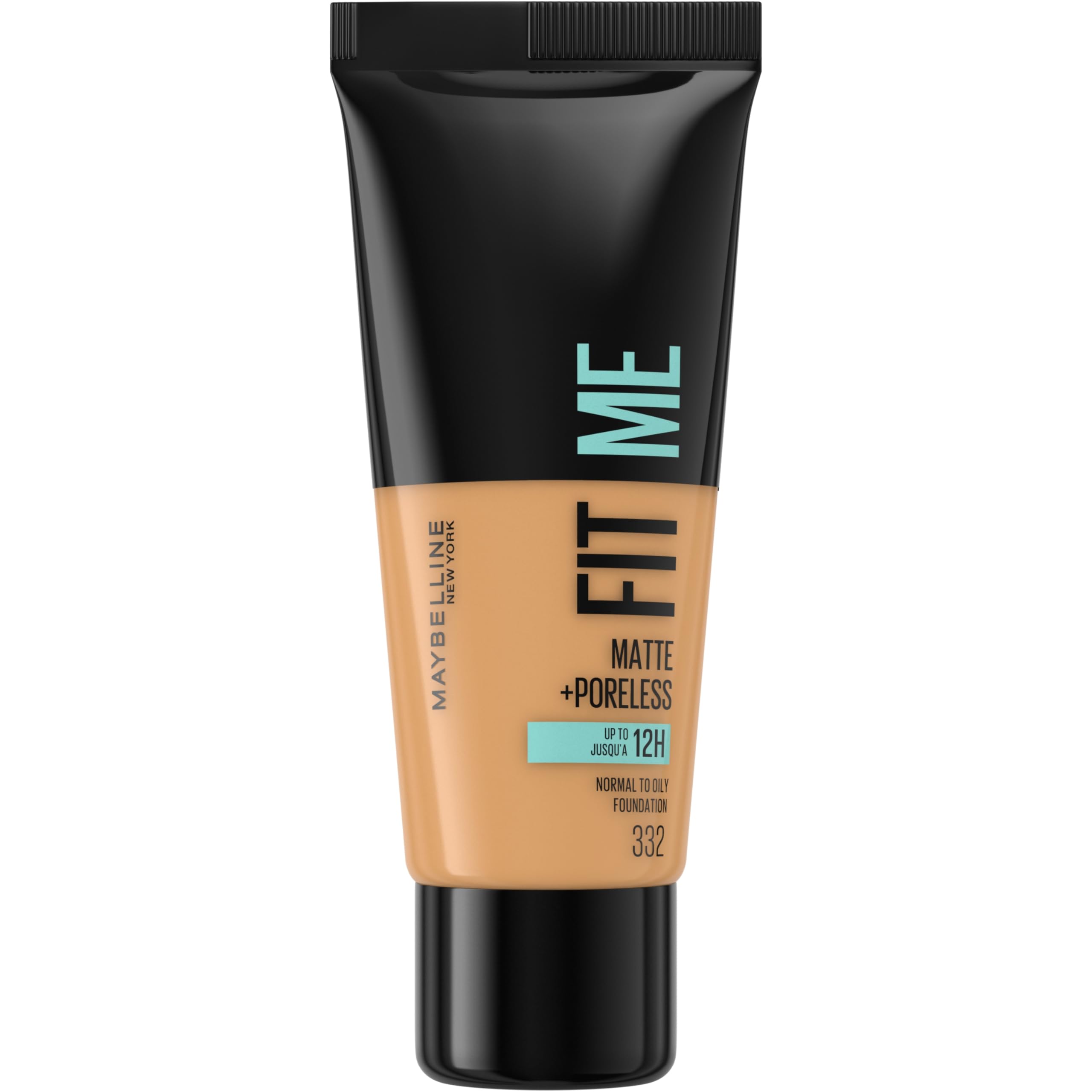 Maybelline Fit Me Foundation, Lightweight Medium Coverage, Blendable With a Matte and Poreless Natural Finish, For Normal to Oily Skin, Shade: 332 Golden 30ml — image 1