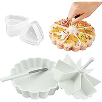 8 in 1 Onigiri Mold Heart Mold Musubi Maker & Pudding Heart Mold Time Quickly - Spam Musubi Mold Onigiri Rice Mold…