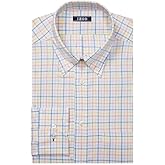 IZOD Men's Dress Shirt Regular Fit Stretch Check Blue Multi