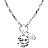 From the Heart Oklahoma Sooners Boomer Sooner Twist and Shout Silver Necklace Jewelry