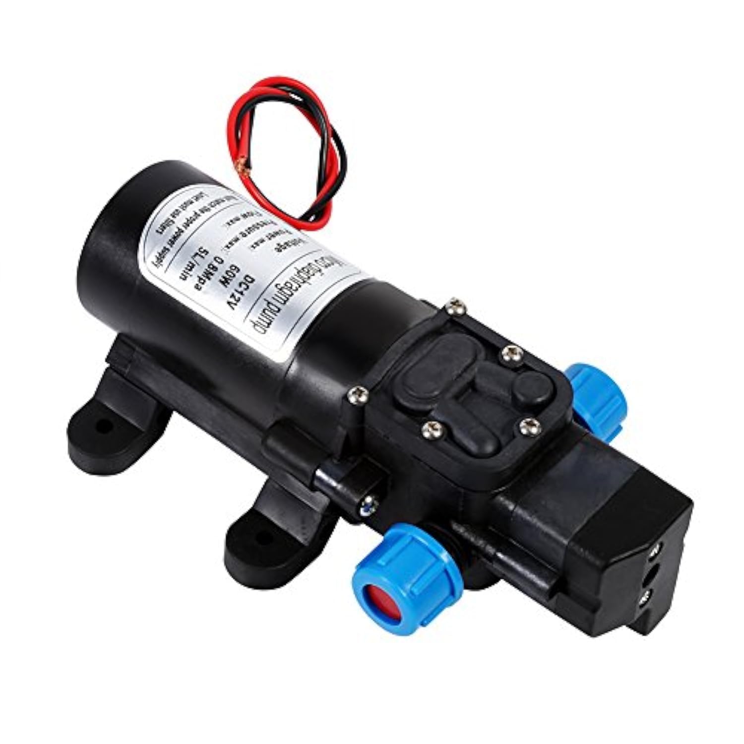 12V Diaphragm with Built-in Pressure Switch 5L/min High Pressure Self Priming Pump Diaphragm 115PSI/0.8MPA for Car Washing Garden Watering
