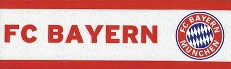 FC Bayern München Bordüre Rot Weiss Borte Tapetenbordüre (4.00 Euro / Meter)
